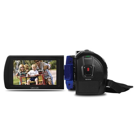 Minolta MN200NV 1080p Full HD IR Night Vision Wi-Fi Camcorder (Blue) MN200NV-BL